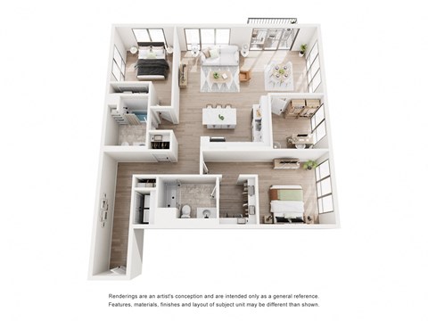 a floor plan of a house with a bedroom and a living room